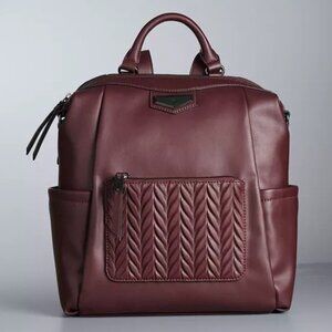 Like New Simply Vera Burgundy Backpack Top Handle Bag